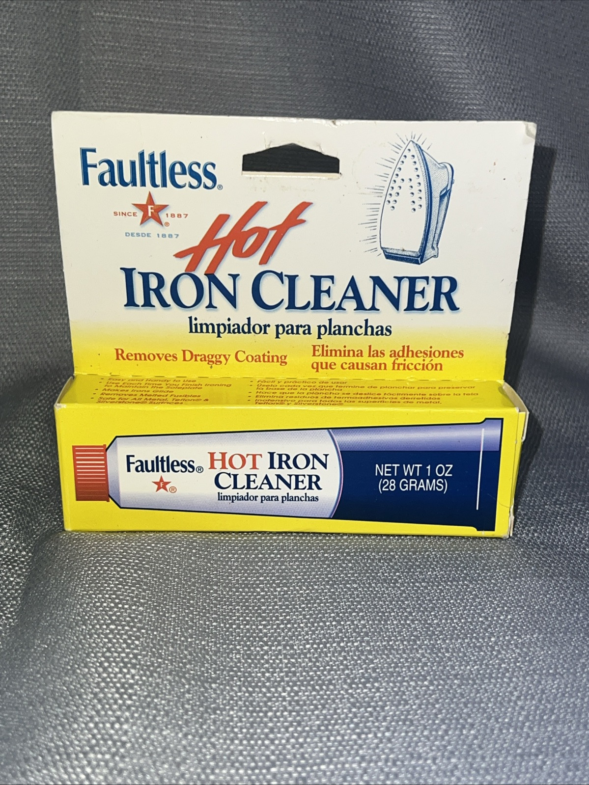 Faultless Starch Faultless Hot Iron Cleaner 1oz 28 Grams Vintage Box