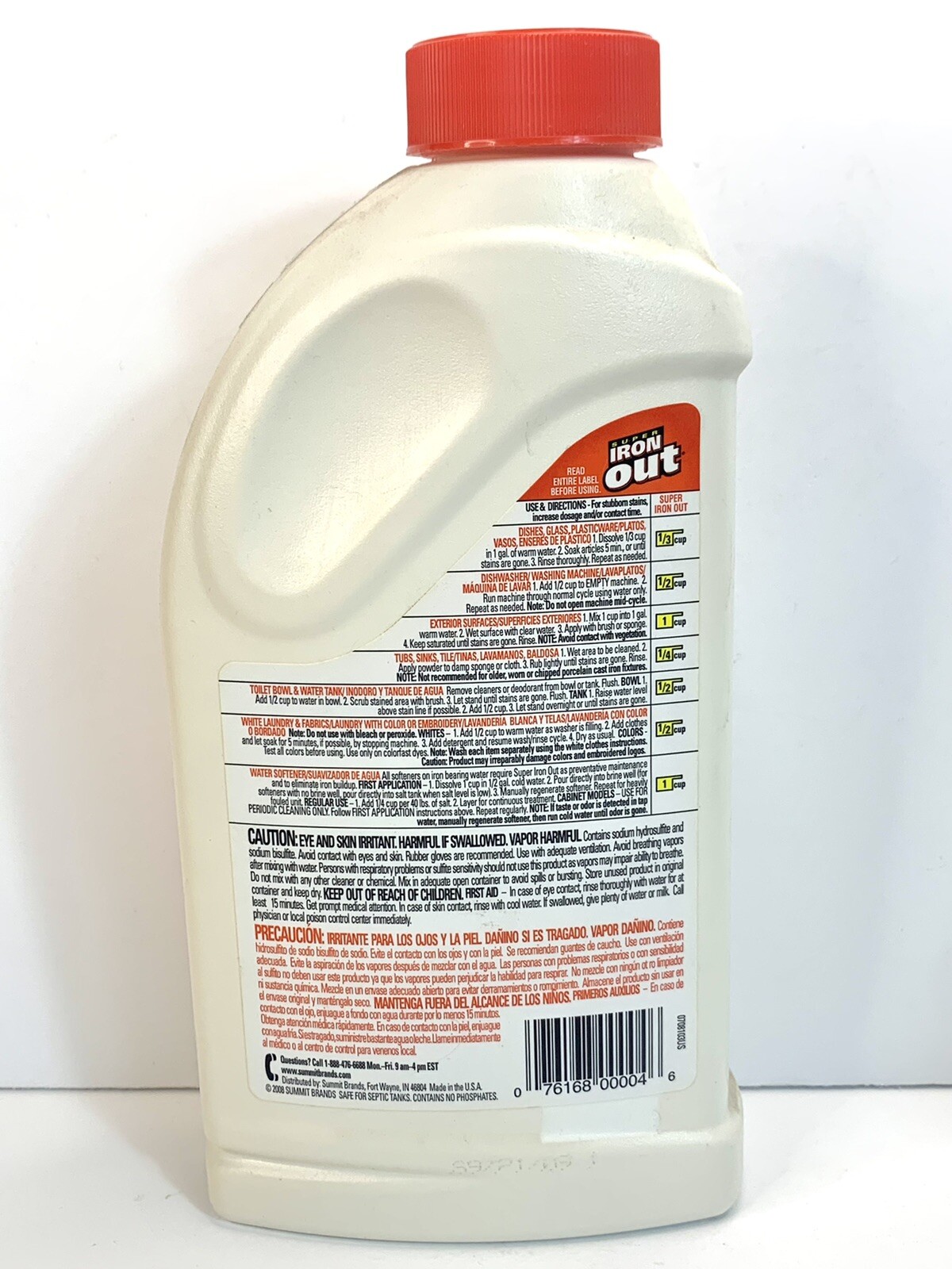 SUPER Iron Out Rust Stain Remover 1 Lb 14 Oz Container NOS, Original Formula