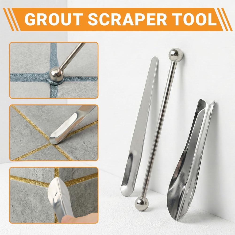 43 PCS Grout Removal Tool Kit, Tile & Sealant Set with Grout Saw, Scrapers, B…