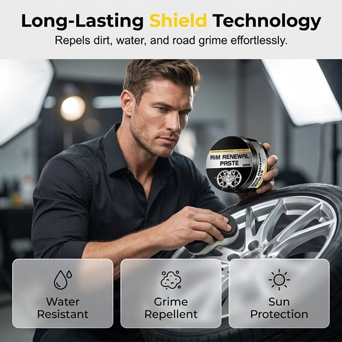 All-in-One Wheel Care&Restoration Paste,Rim Renewal Paste,Curb Rash Repair Kit.