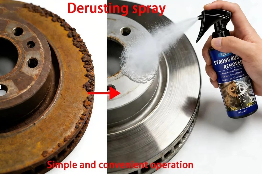 100ML Car Rust Remover Spray Metal Iron Cleaner Wheel Hub Exhaust Rust Cleaner