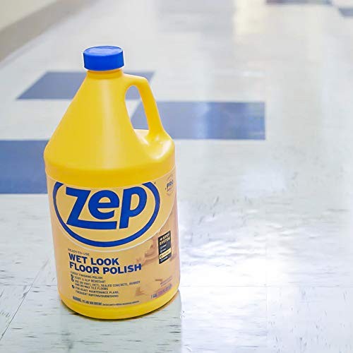 Zep Commercial Wet Look Floor Polish 128 Fl Oz Durable Easy To Use 1 Gallon