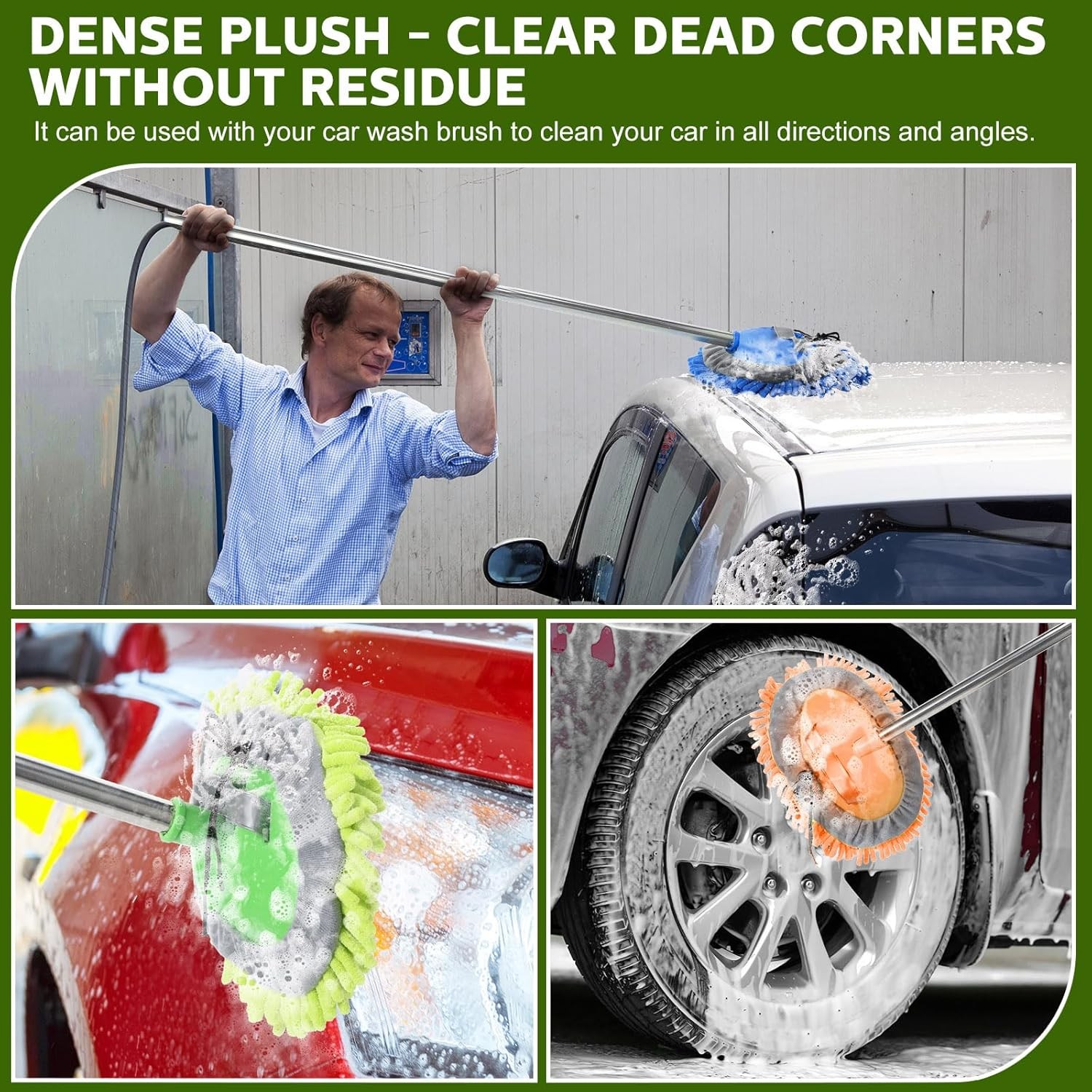 5 Pcs Car Wash Mitt Set, Brush Not Included, Microfiber Mitt Cleaning Multicolor