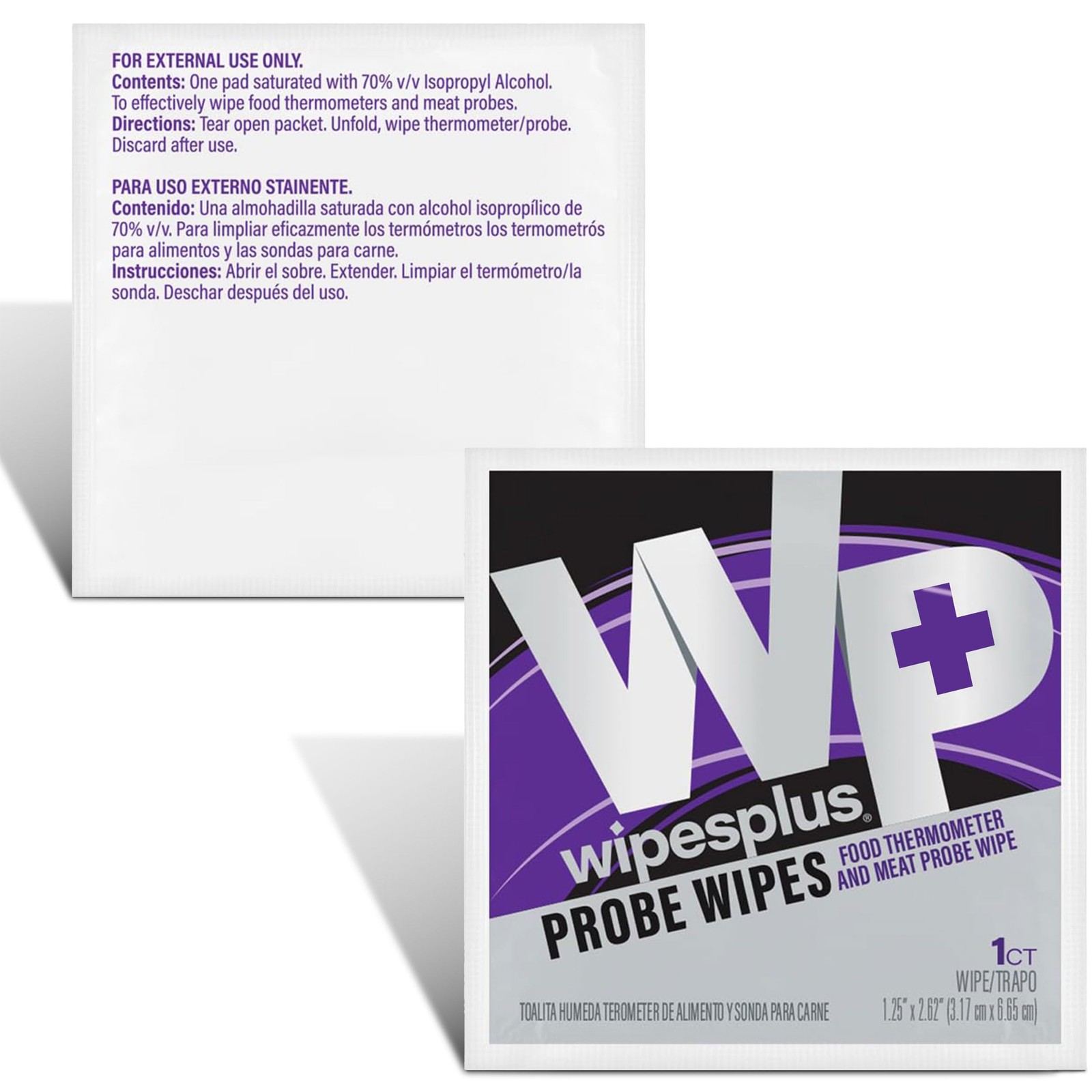 Wipesplus Thermometer Probe Wipes 70 Isopropyl Alcohol Wipes Individually