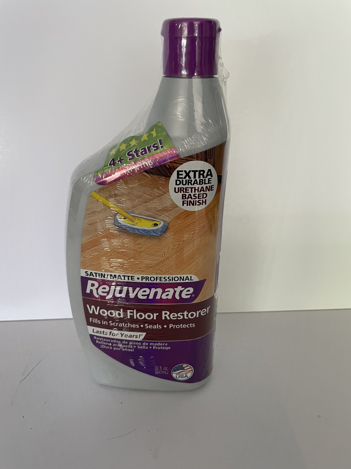 Rejuvenate Professional Wood Floor Restorer and Polish – 32oz New Satin Matte
