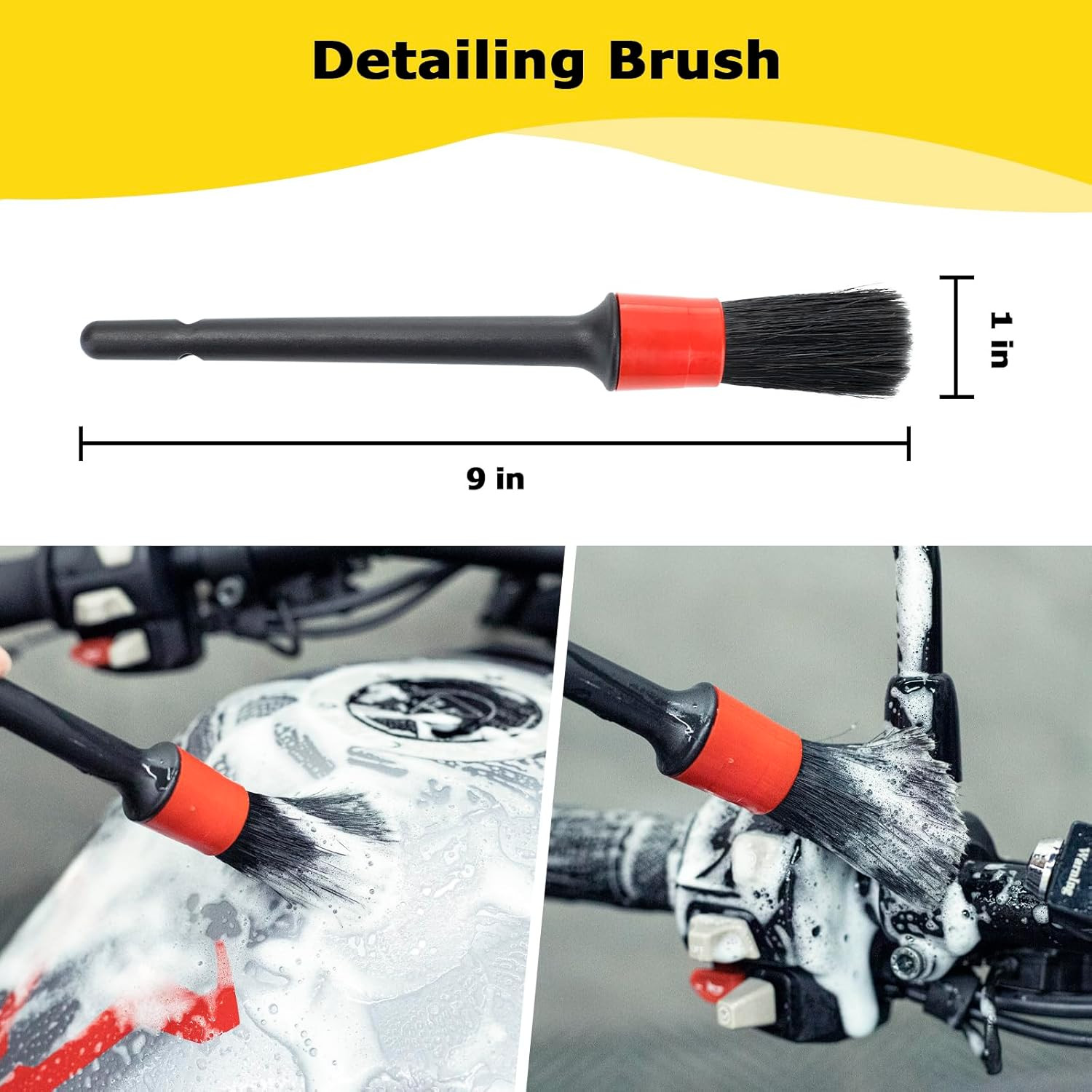Ultimate Motorcycle Cleaning Kit: 6 Essential Brushes & Microfiber Towel