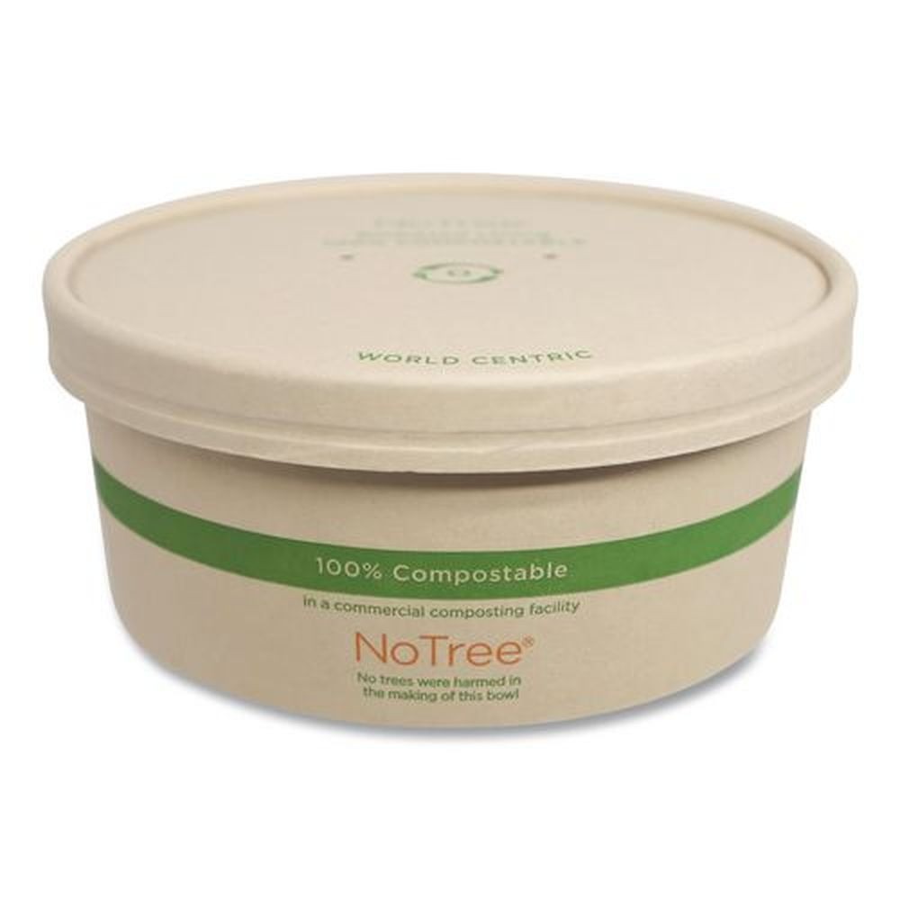 World Centric BOLNT24W 5.9″ Dia Paper Lids for Bowls – Natural (300/CT) New