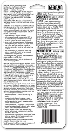 Clear 0.9 Fl Oz E6000+Plus Multipurpose Adhesive – 0.9 oz (Pack of 2), 570110