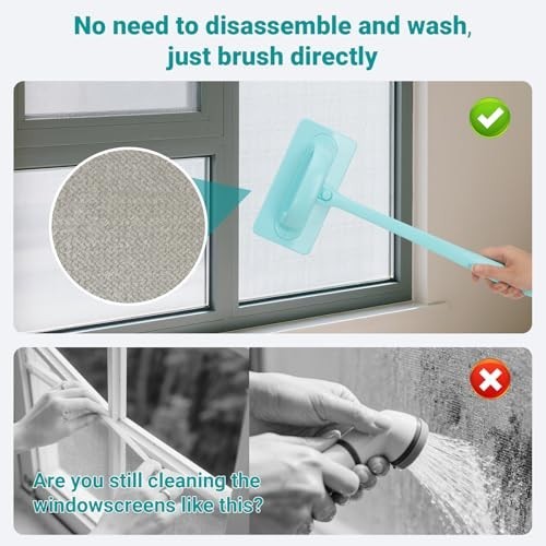 Versatile Window Cleaner Tool Set – 3 Track Brushes, 6 Cloths, Wet/Dry Use