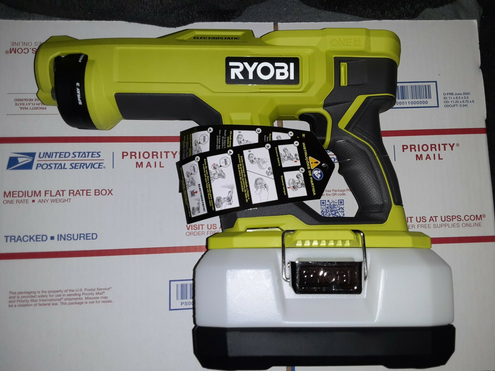 RYOBI 18V ONE+ Cordless Handheld Electrostatic Sprayer PSP02 Tool Only, PSP02B