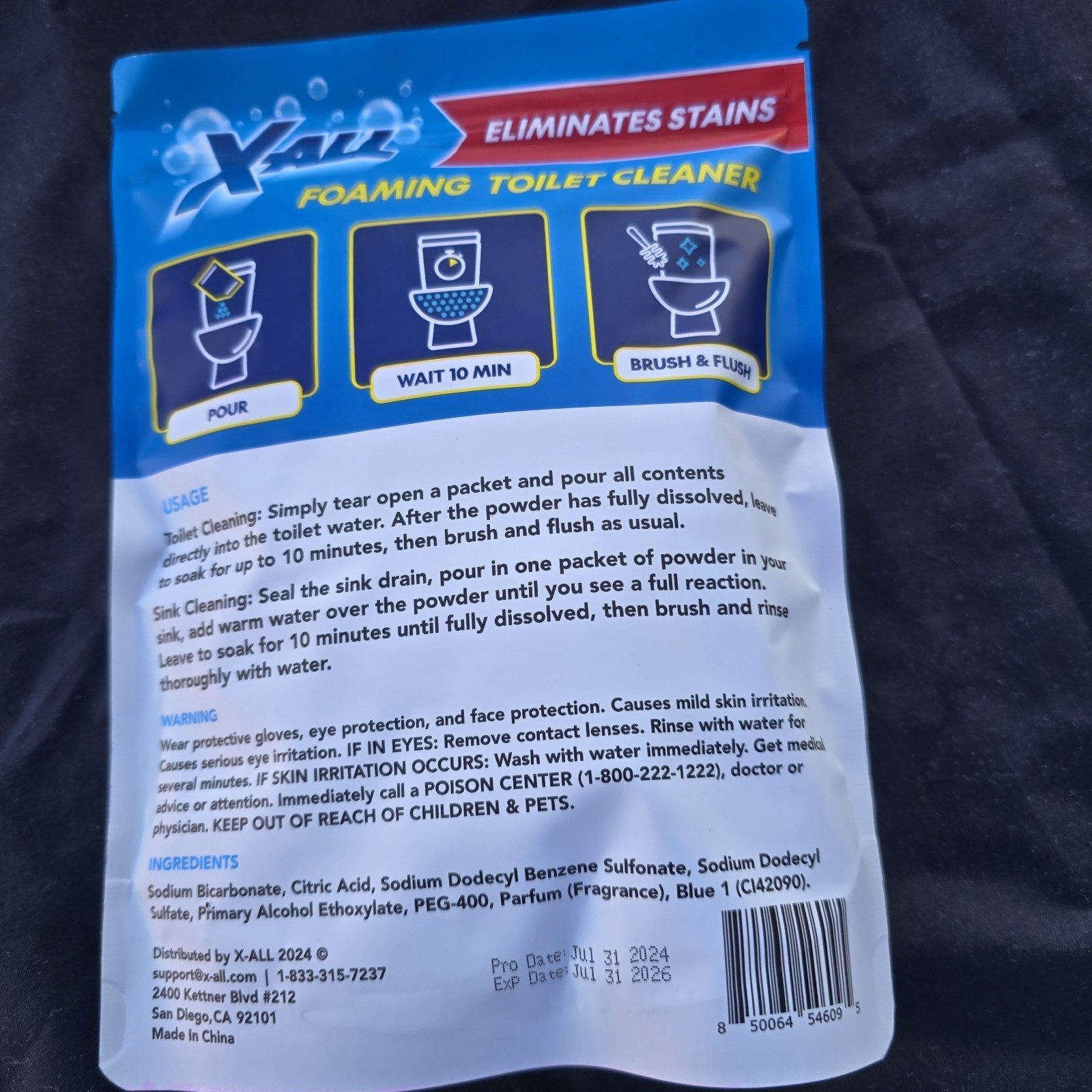 5 X-ALL Foaming Toilet Bowl Cleaner, Self-Activating Powder Free Shipping Bundle