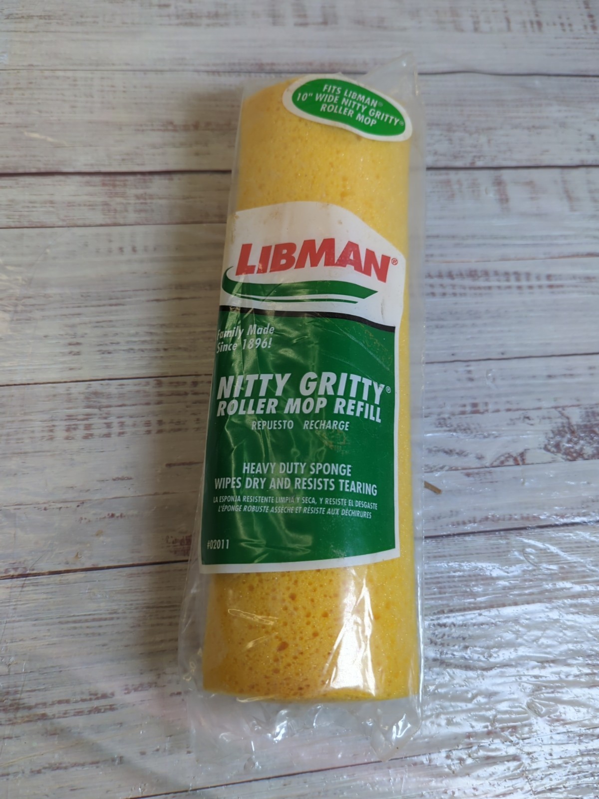NIP Libman Nitty Gritty Roller Mop Refill 9” #02011 Made In USA