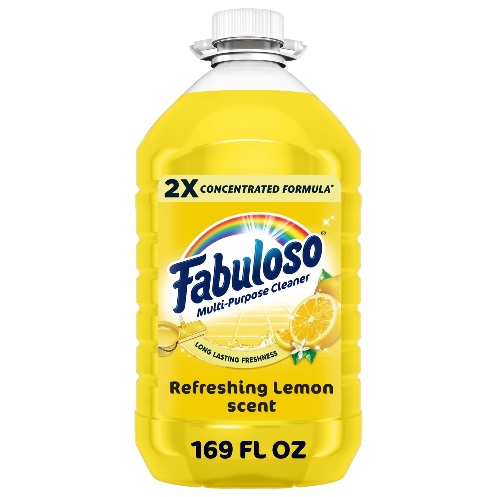 2X Multi-Purpose Cleaner No Rinse Floor Cleaner Refreshing Lemon Scent 169 fl oz