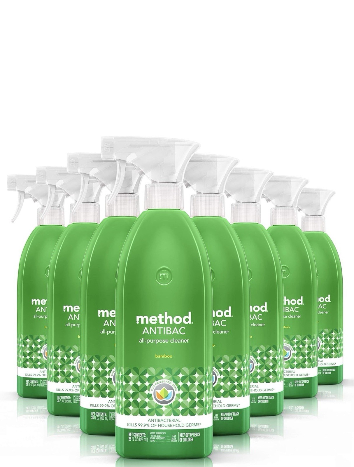 Method All Purpose Cleaner Spray, Bamboo, (Pack Of 8) 28 Fl Oz