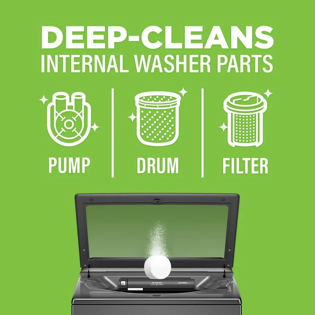 Affresh Washing Machine Cleaner Tablets 6 Count Deep Cleaning Odor Remover