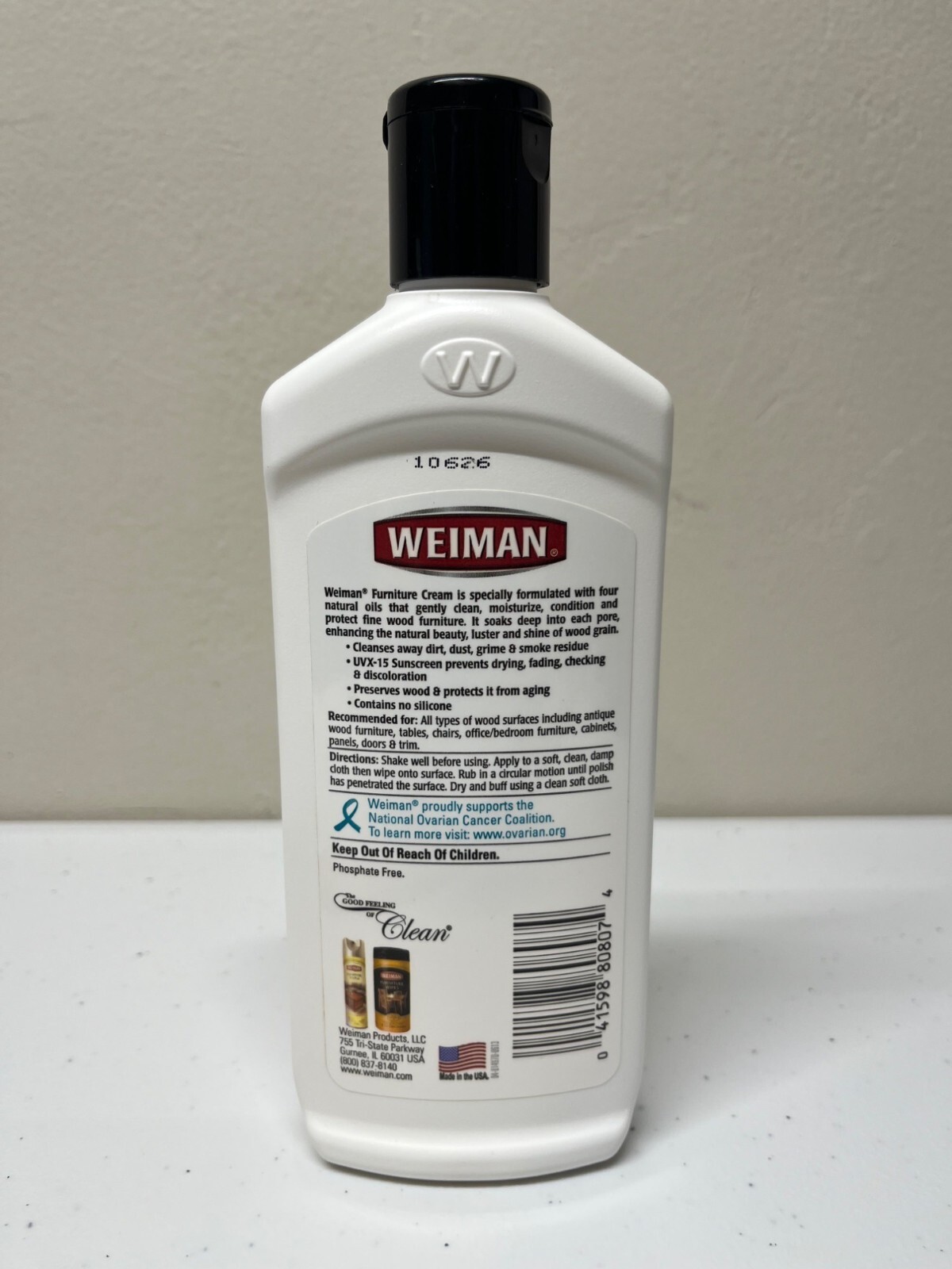 Weiman Furniture Cream Cleaner Polish Conditioner Sunscreen Lemon Oil 90% FULL
