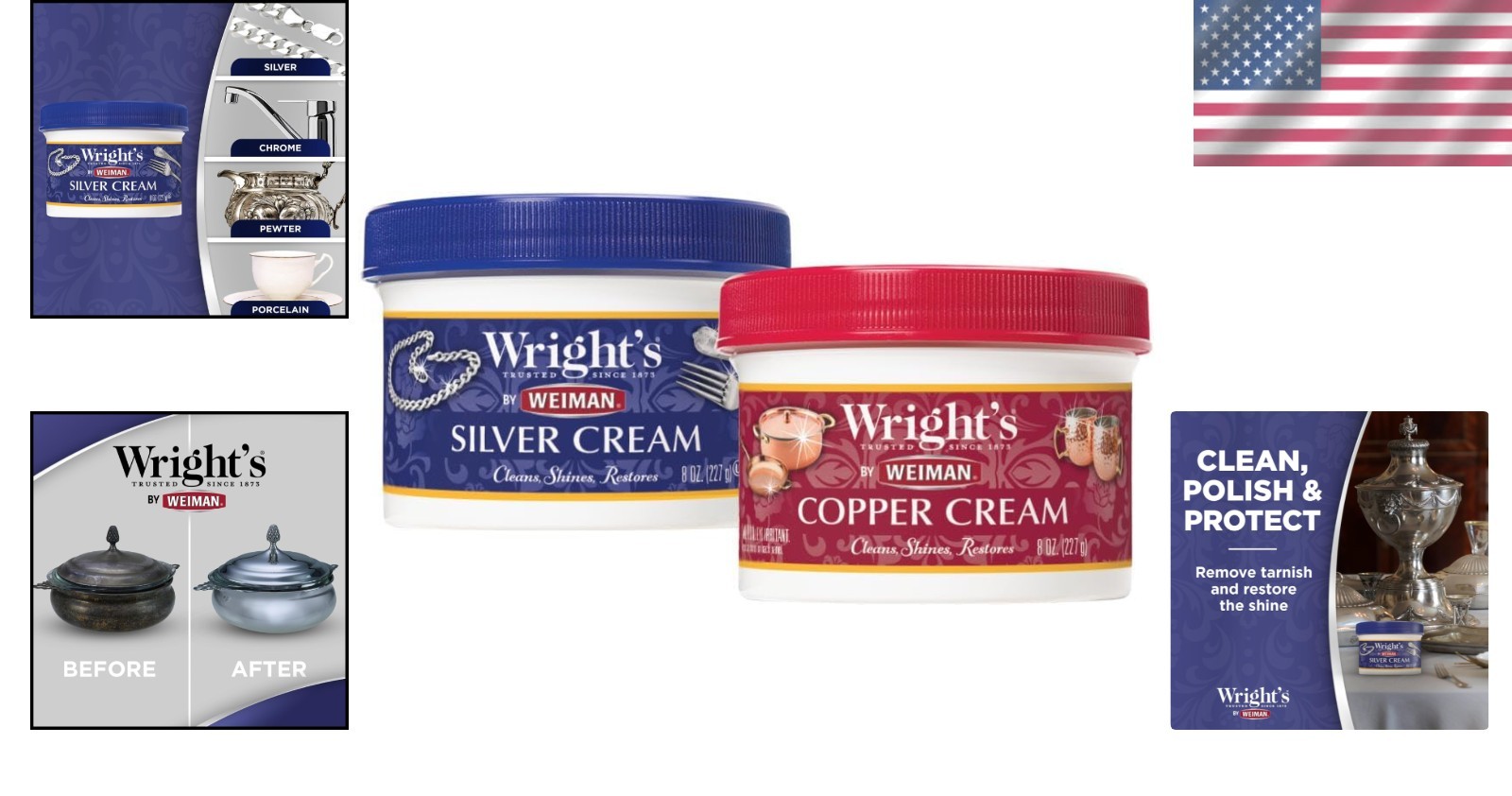 Silver and Copper Cleaner and Polish 16 Ounce Low Odor Anti Tarnish Formula