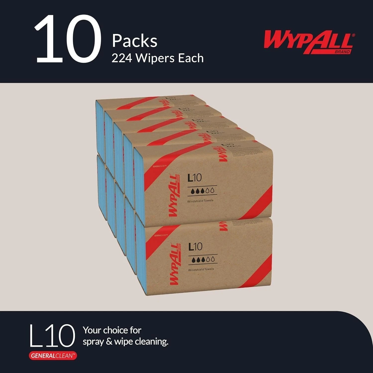 GeneralClean L10 Cloths Light Cleaning Wipes 0, Windshield Towels, Bulk Paper…