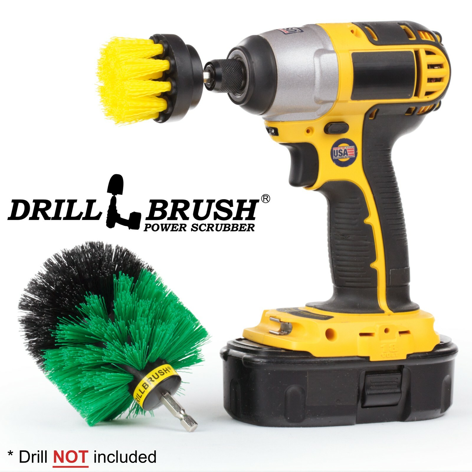 Drill Brush Set Kitchen and Bathroom Cleaning for Stove, Sink, Shower Door Track