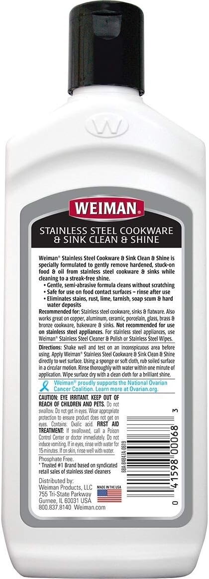 NEW Stainless Steel Sink & Cookware Cleaner – Polish for Pots, Pans & Sinks