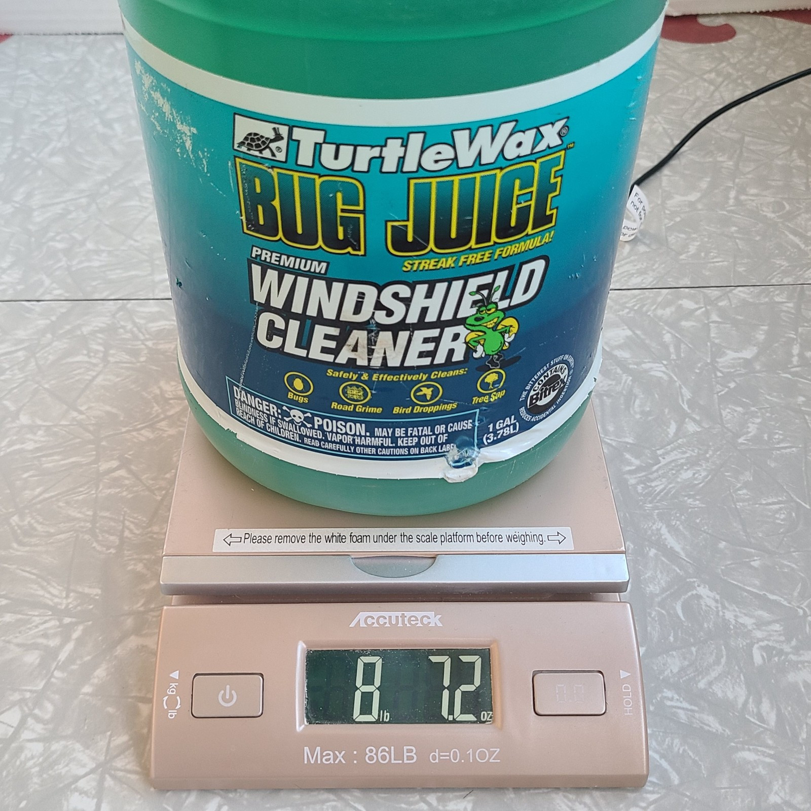 Turtle Wax Bug Juice Windshield Cleaner 1 Gallon Discontinued 2001 Vintage USA