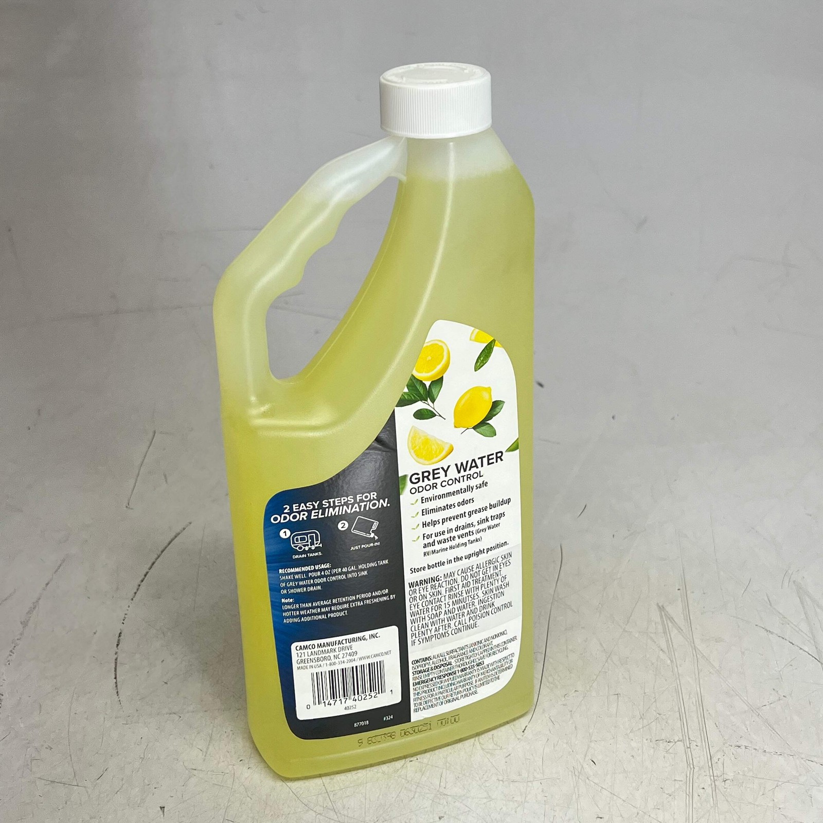 CAMCO (4 PACK) Tst Grey Water Control Rv Sink Odors Lemon Scent 32 fl oz 40252