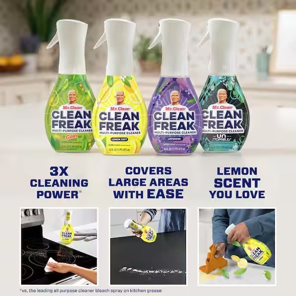 Mr. Clean 16oz Lemon Zest Scent Clean Freak Deep All Purpose Cleaning Mist Spray