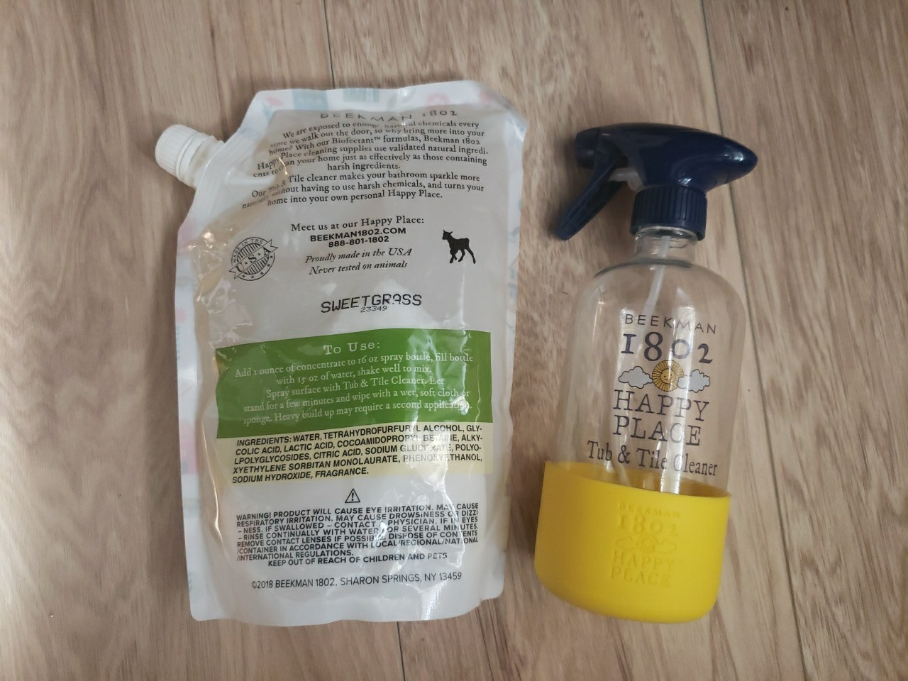 Beekman Happy Place Tub & Tile 32 oz. Concentrate Cleaning Set Sweet Grass NEW