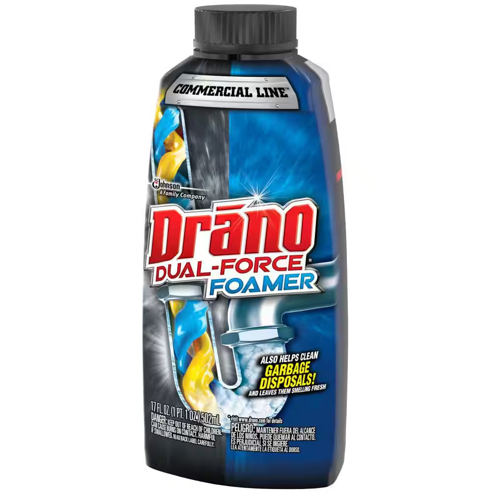 17 Oz. Dual-Force Foamer Clog Remover, Commercial Line Drain Cleaner