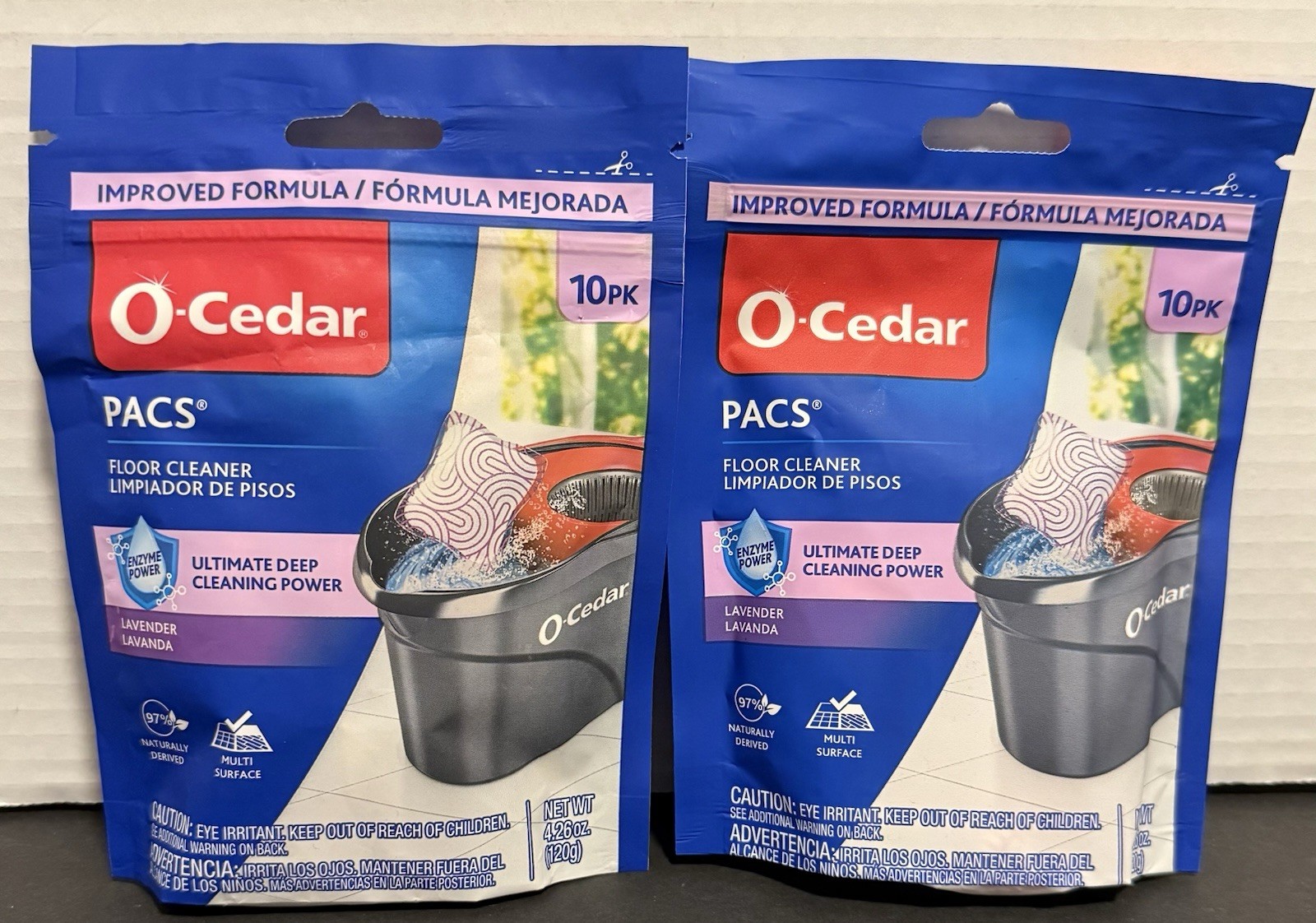 O-Cedar Floor Cleaning Lavender Pacs 20 Pacs Total New Unopened