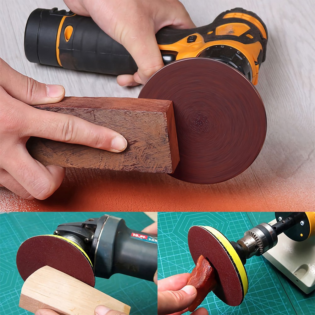 100 Pcs Buffer Sanding Drill Attachment Sandpaper Sheet Cleaning Emery Papers