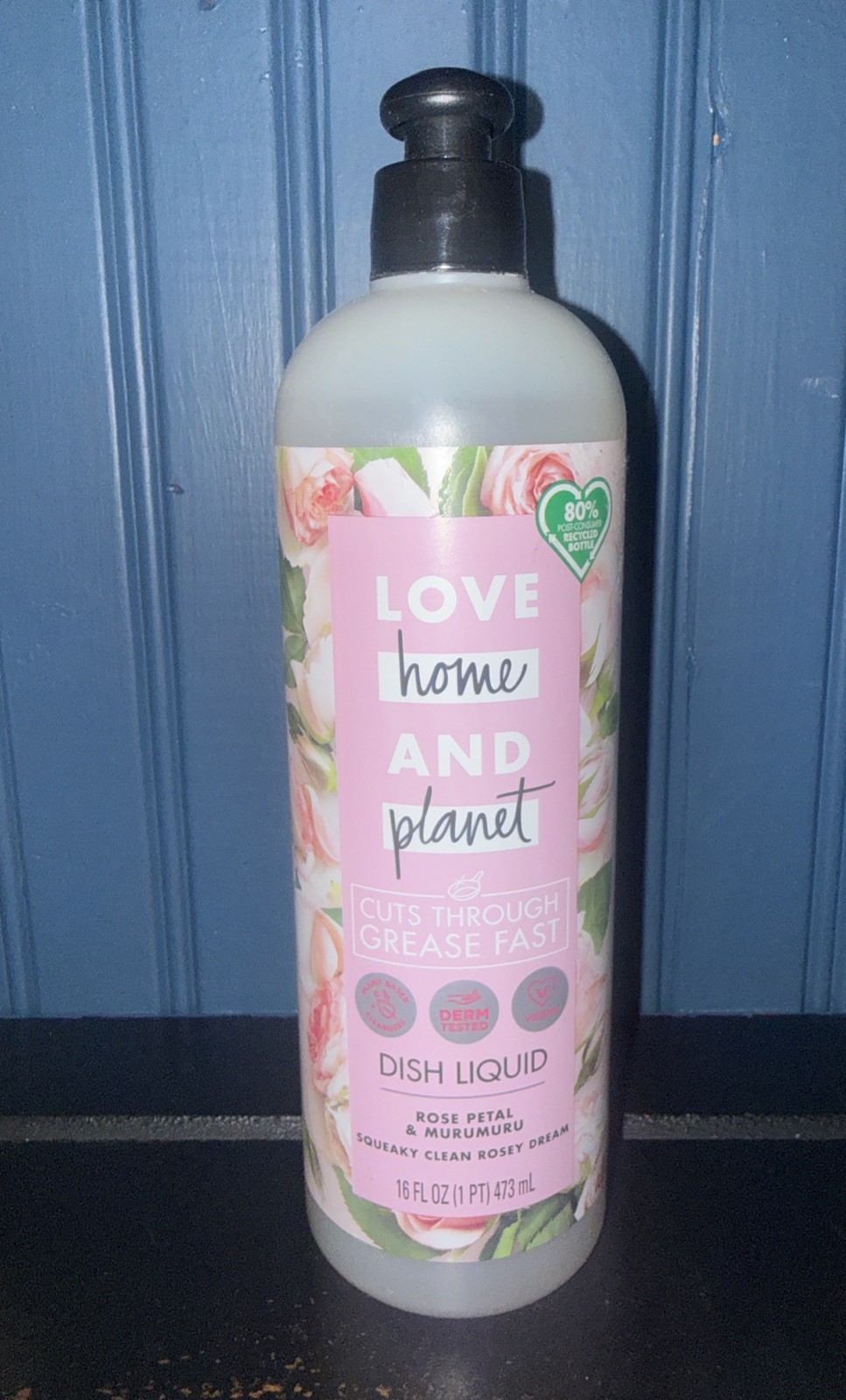 Love Home & Planet ROSE PETAL & MURUMURU Dish Liquid 16 Oz Vegan Discontinued