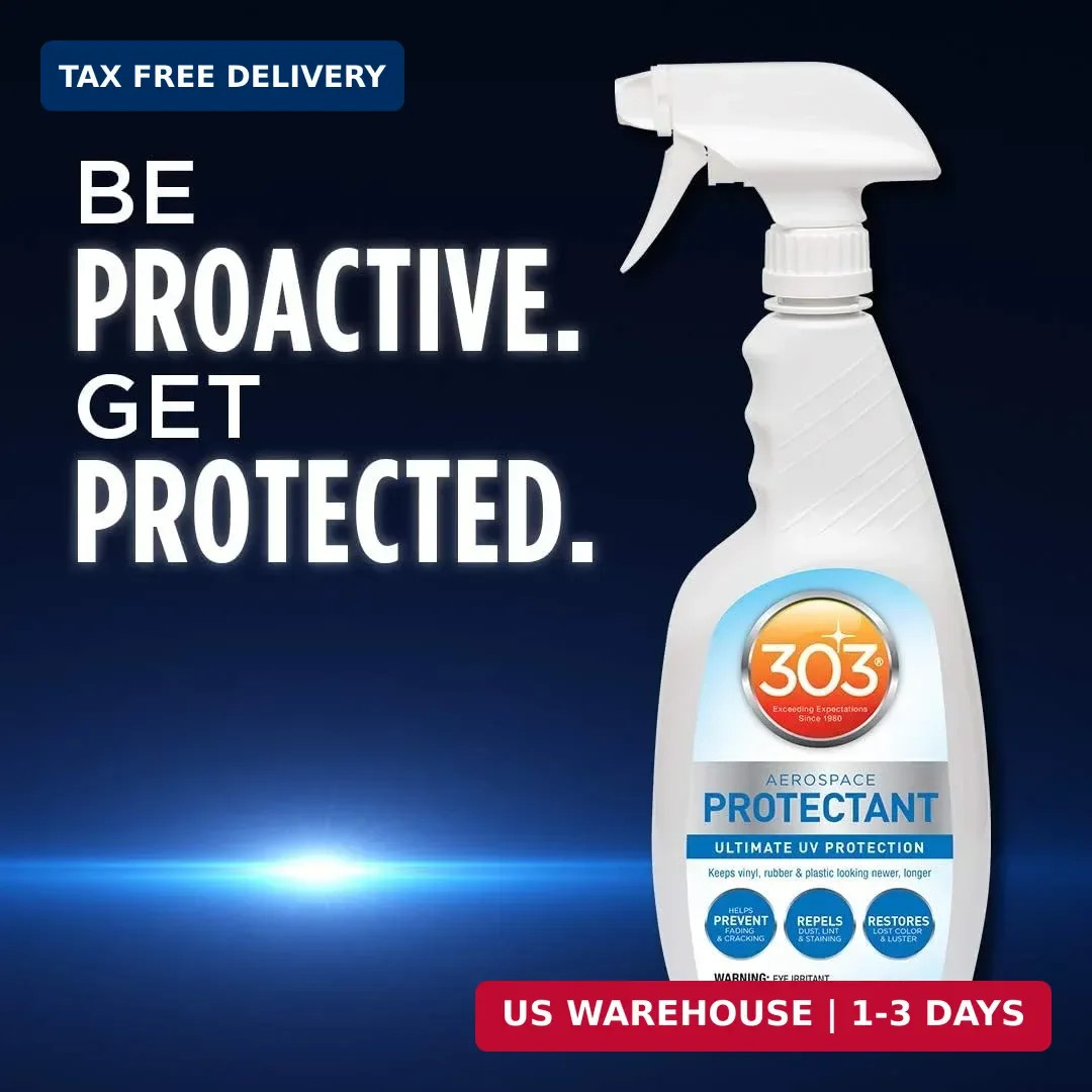 303 Products Aerospace Protectant Spray, UV Protection, Repels Dust, Dirt, & Sta