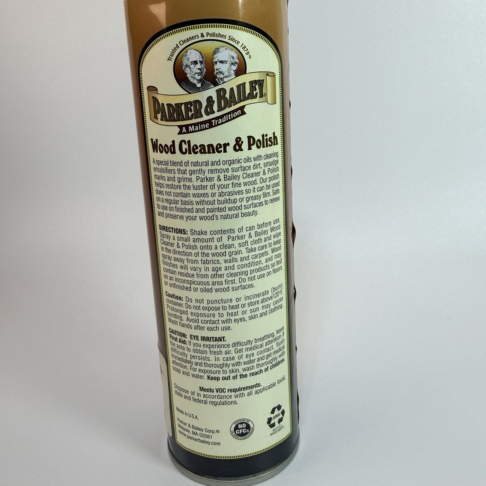 Parker & Bailey Natural Organic Oil Wood Cleaner & Polish Renew Restore Spray