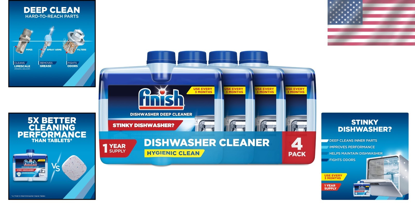Deep Clean Dishwasher Liquid – 4 Pack
