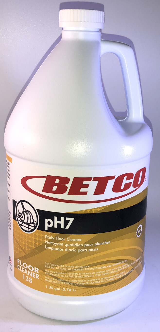 SHIPS N 24 HRS-Betco pH7 #138 Daily Floor Cleaner Lemon Scent 1 Gal.-Brand New
