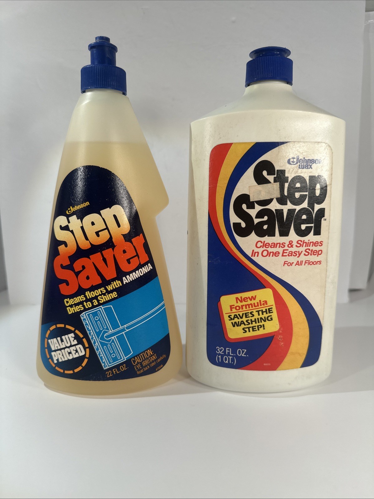 2 Vtg SC Johnson Wax Step Saver Floor Care 1 Half & 1 FULL NOS Movie Prop