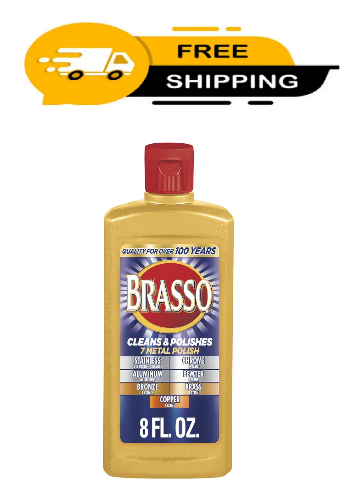 NEW Brasso-2660089334 Multi-Purpose Metal Polish, 8 oz(FAST SHIPPING)