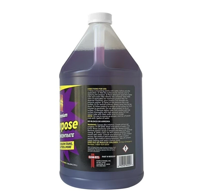 Purple Power HeavyDuty Premium Multi Purpose Pressure WasherFluid Concentrate,2P