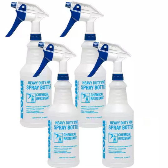 ECOLAB 32 oz. Heavy-Duty Pro Spray Bottle (4-Pack)