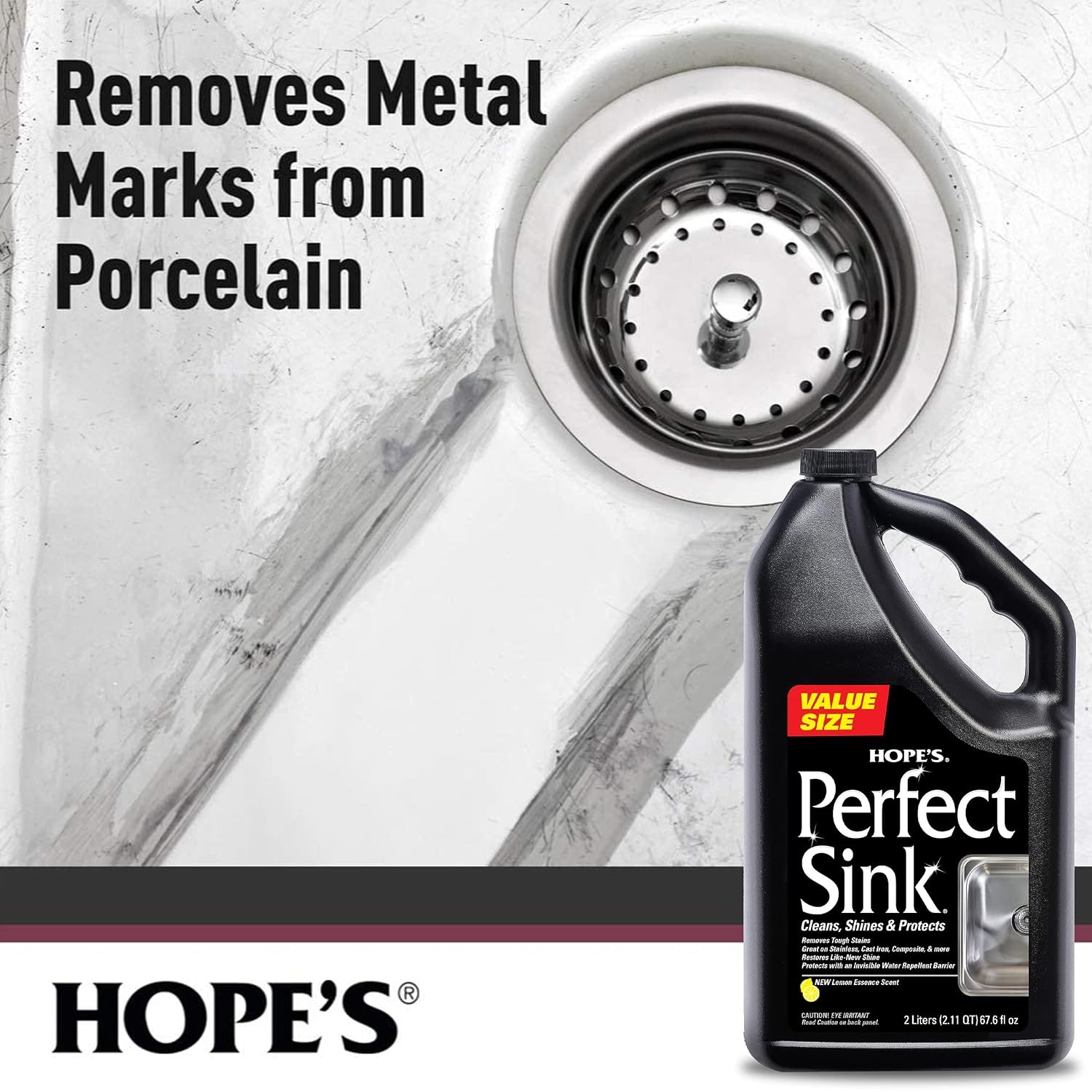 HOPE’S Perfect Sink Cleaner and Polish, Restorative, Water-Repellant, Removes St