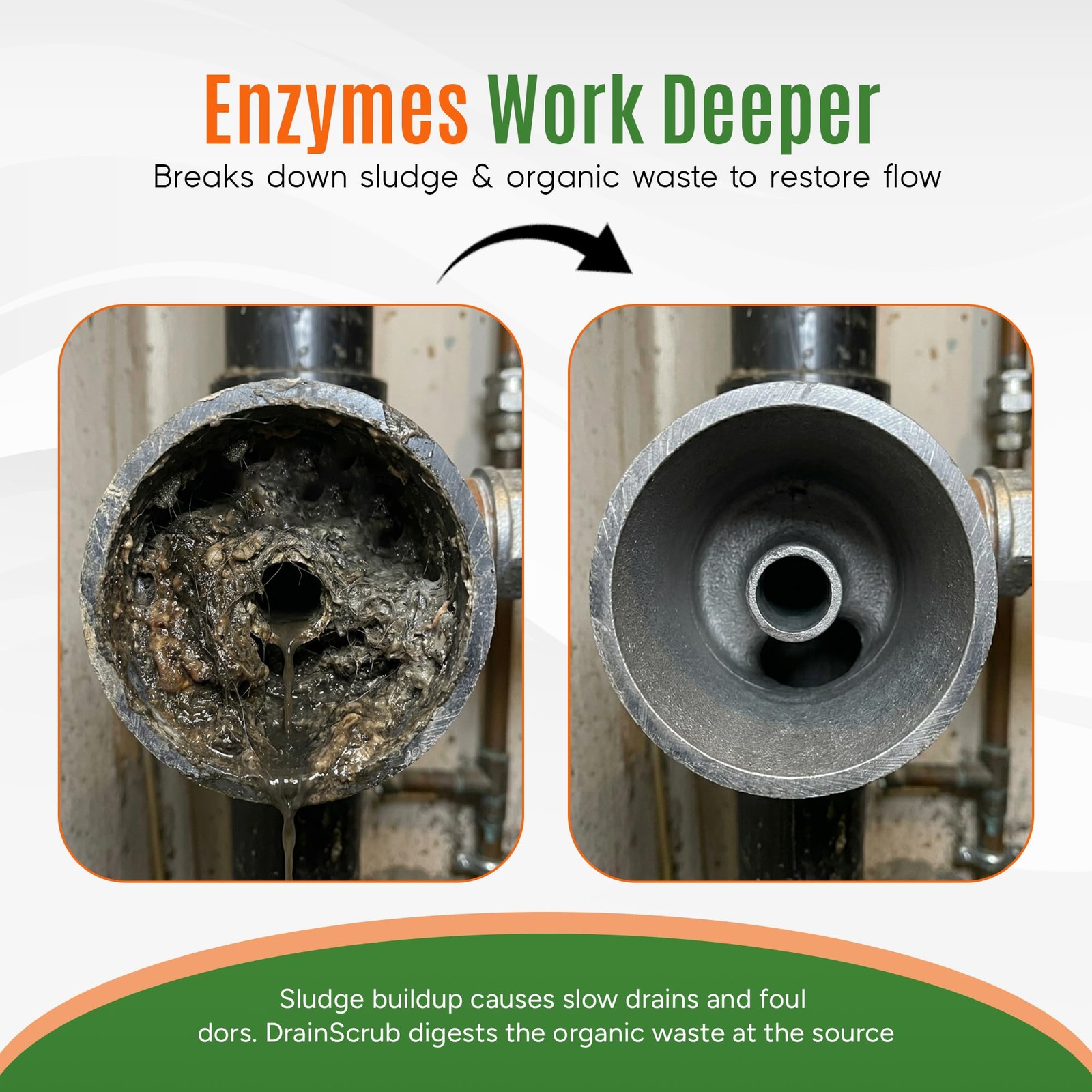 DrainScrub Powder Enzyme Drain Cleaner and Septic Treatment Environmentally F…