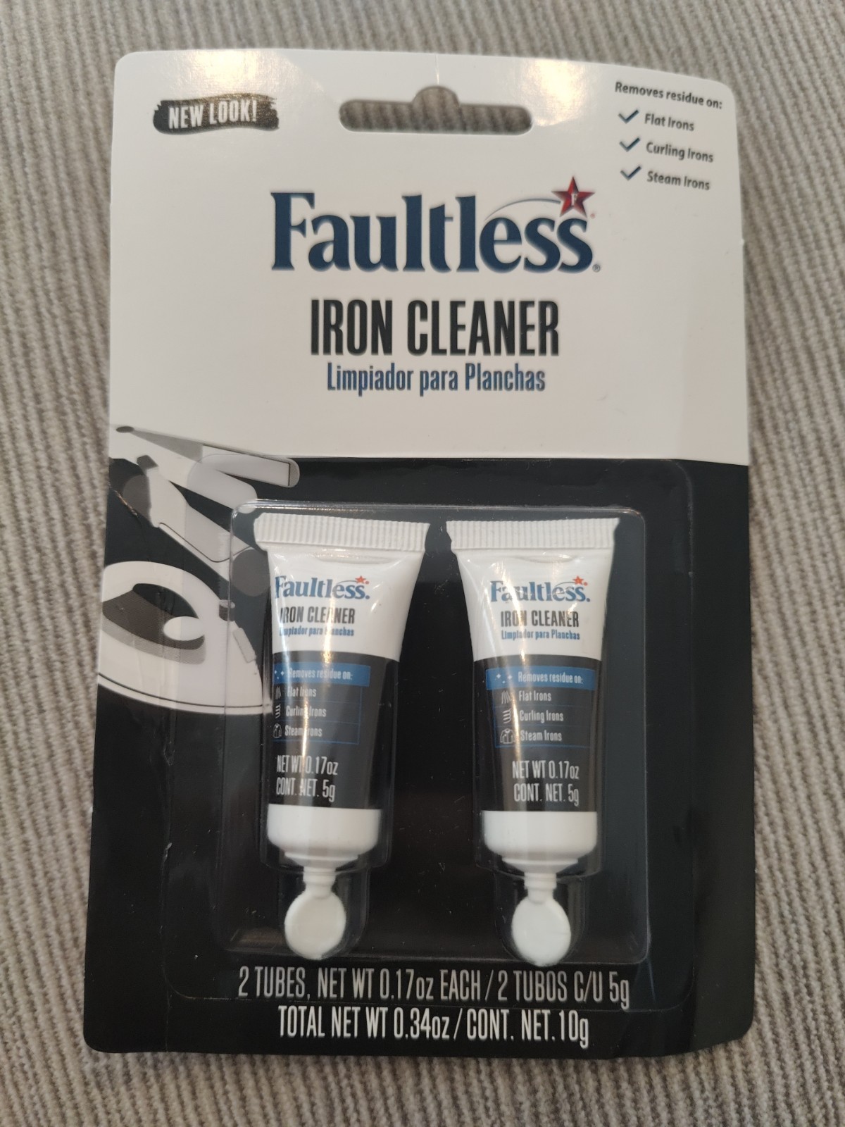 3 – 2 packs Faultless Hot Iron Cleaner 0.17oz Flat, Curling, Steam Irons