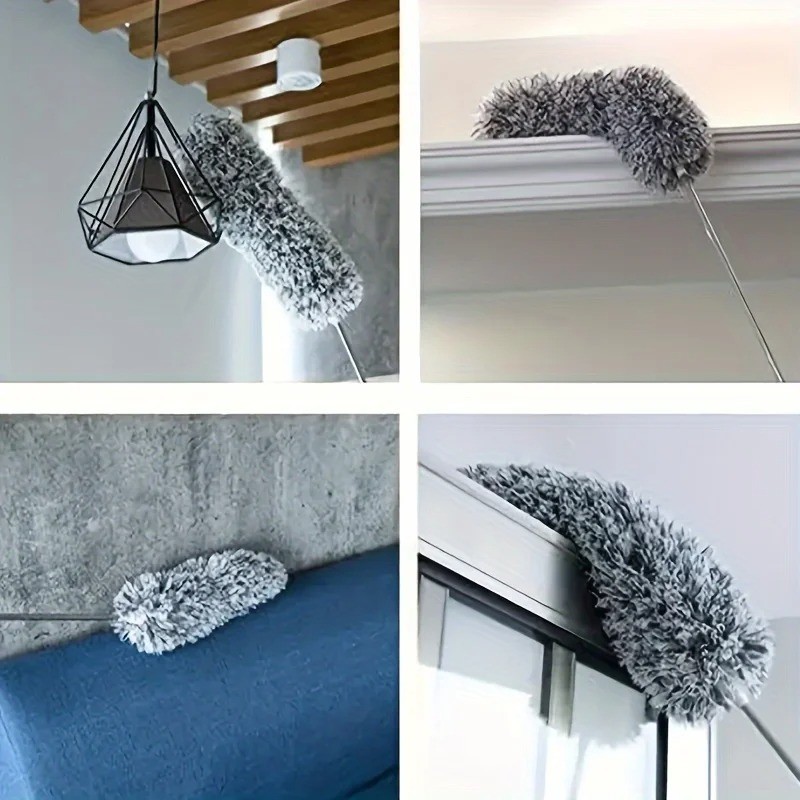 Multifunction Retractable Duster Bendable Head Washable Cleaning Tool