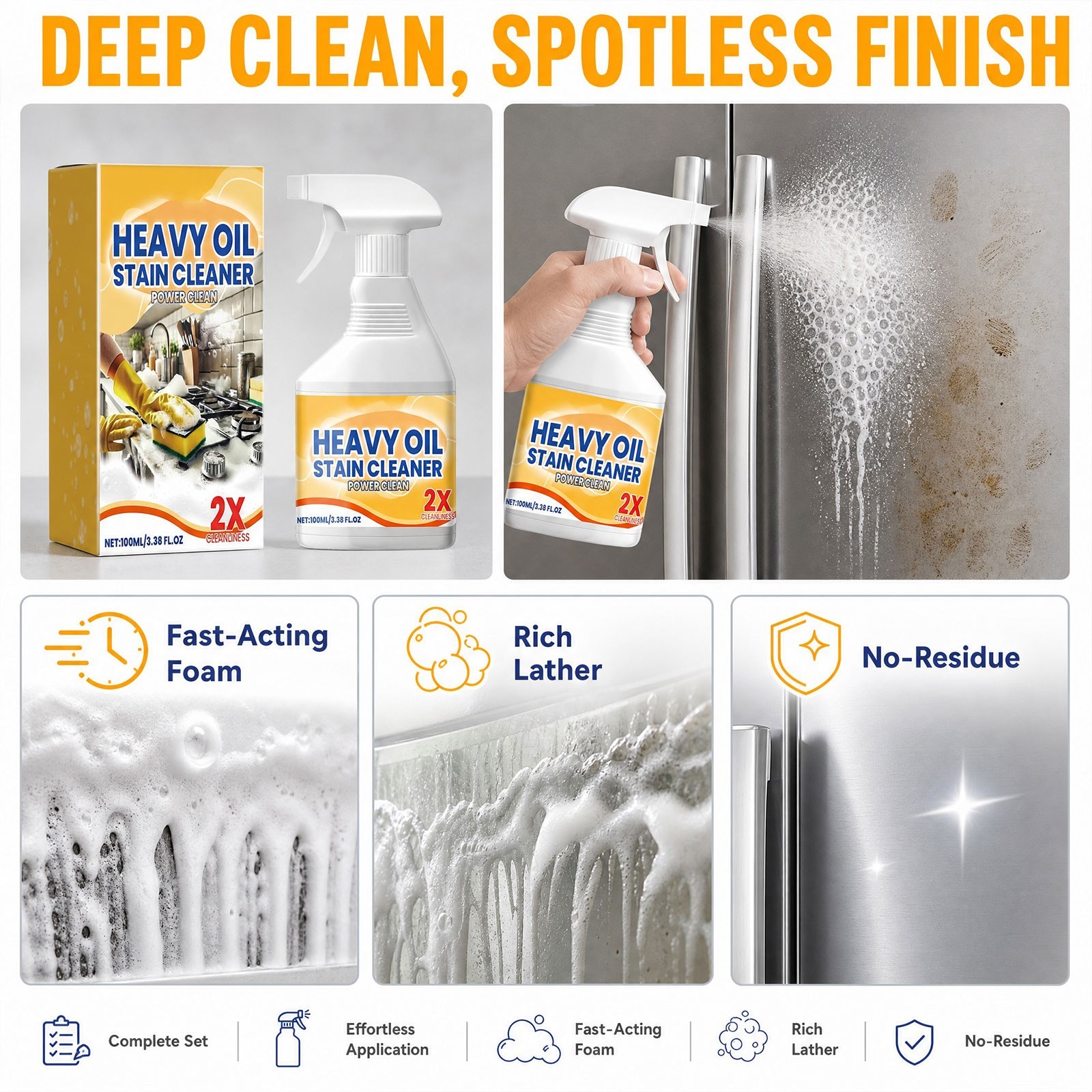 Tiktrove Grease Cleaner – Heavy Duty Degreaser for Oven Stove & Kitchen