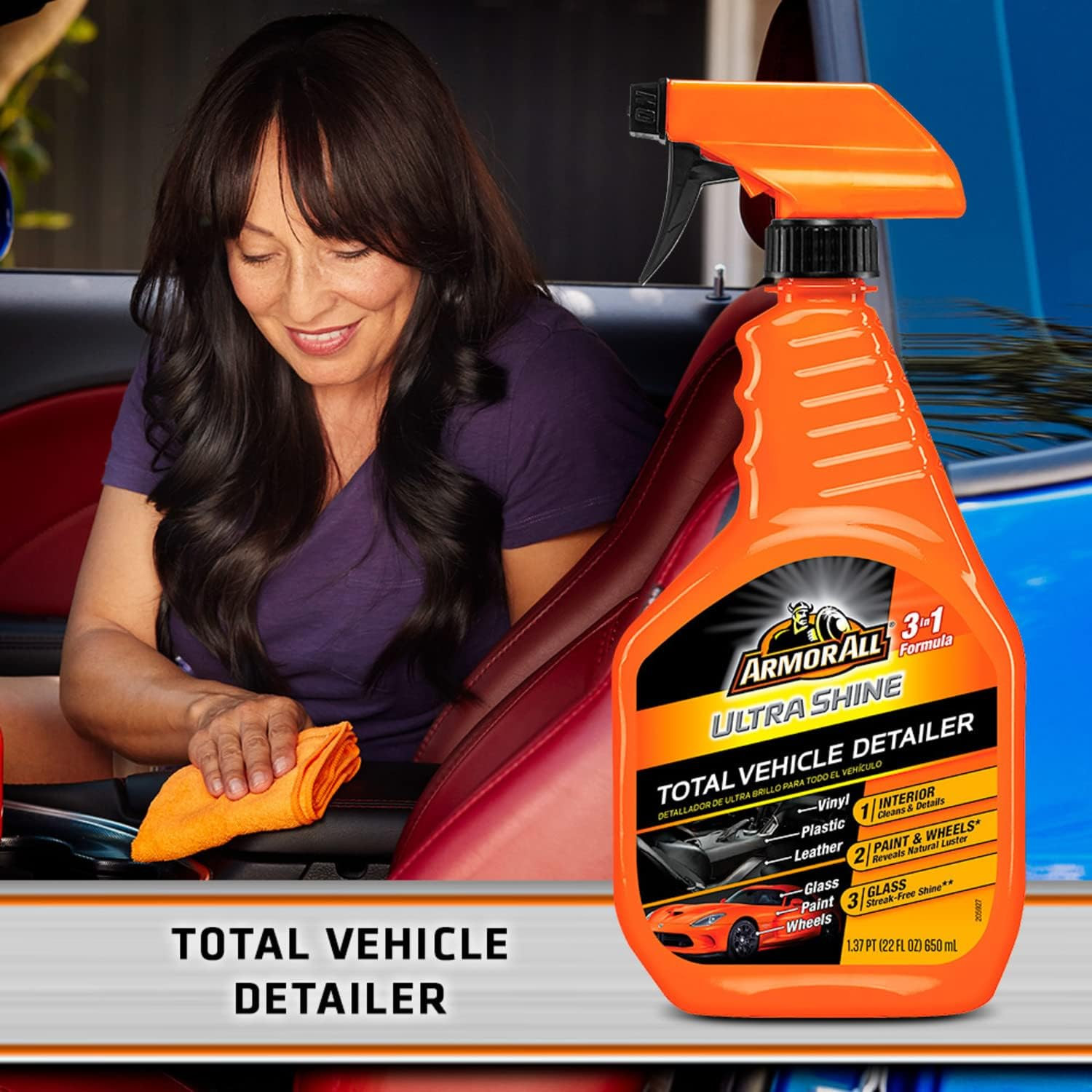 Ultra Shine Total Vehicle Detailer by , Car Detailer Spray for Interior and Exte