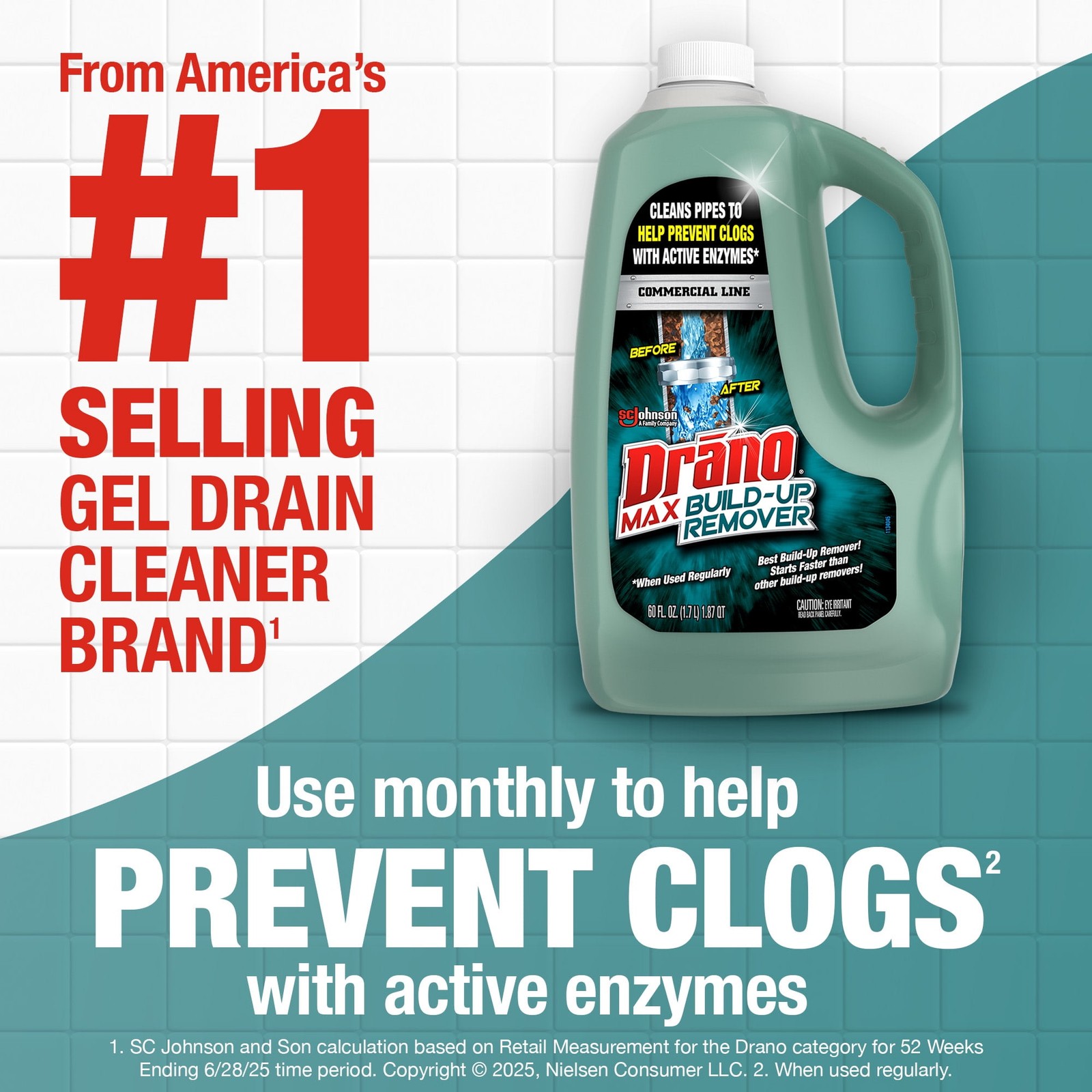 Max Build-Up Remover Drain Cleaner,Commercial Line Kitchen Toilets Shower Sinks