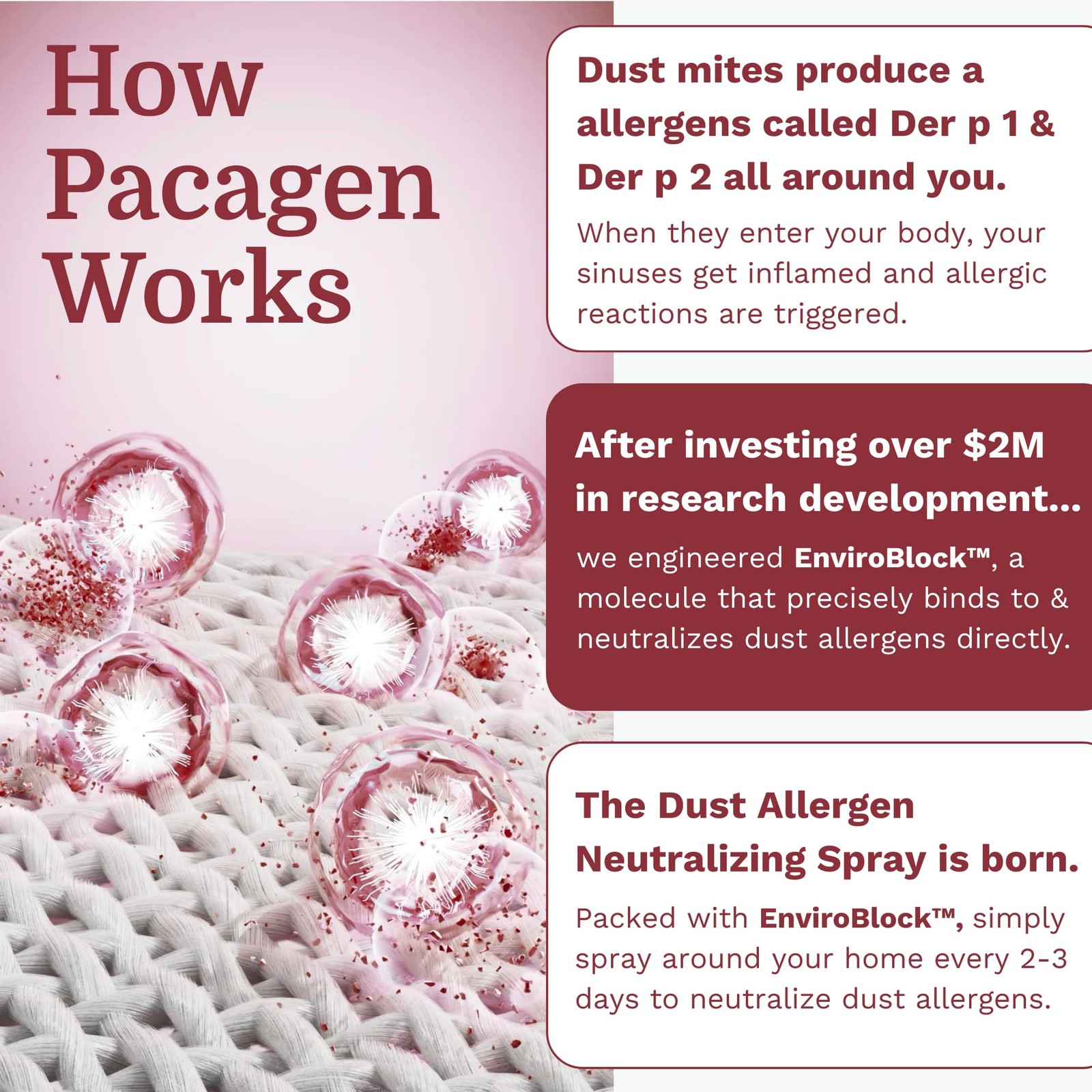 Dust Allergen Neutralizing Spray for Humans – Perfect for Home Use, Immediate…