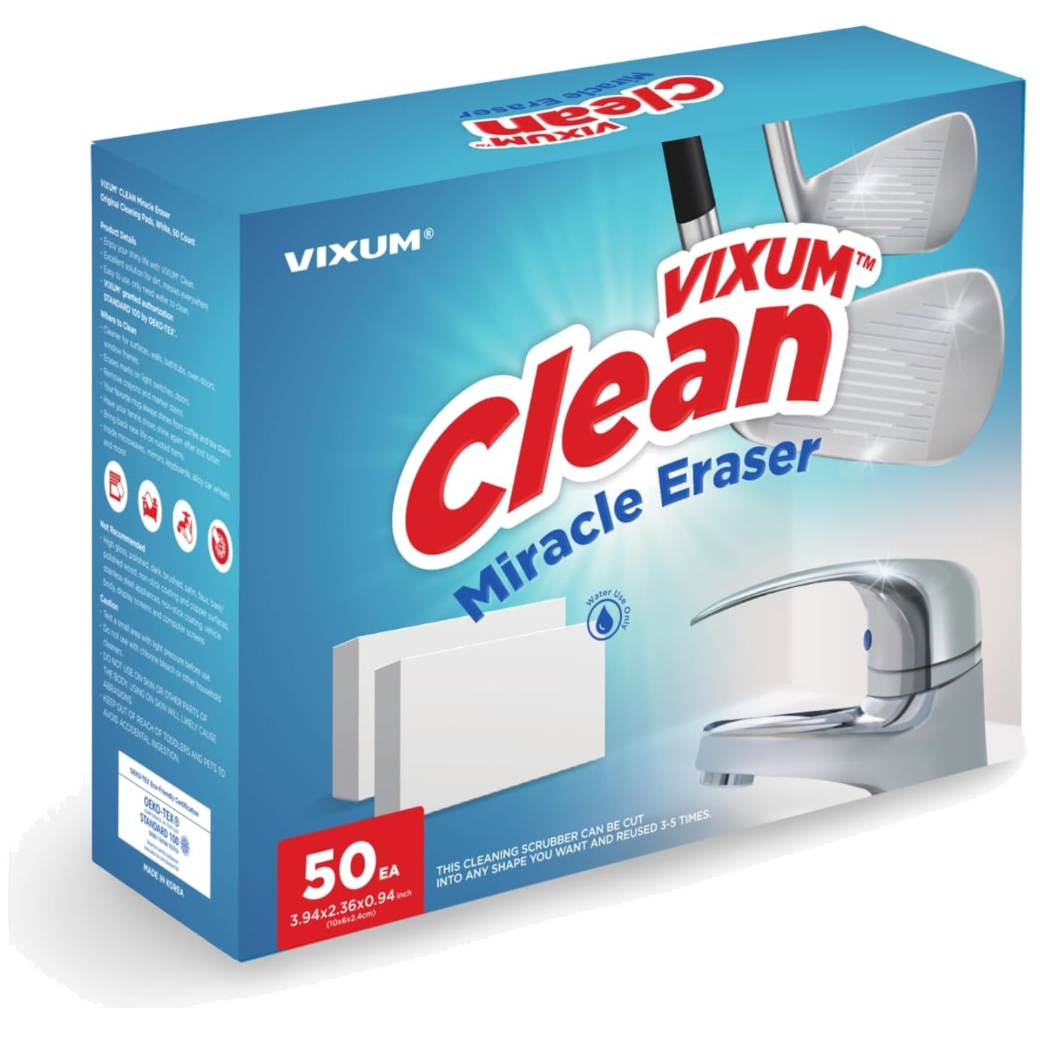 Multi-Surface Cleaning Pads, 50 Pack – Non-Toxic Material