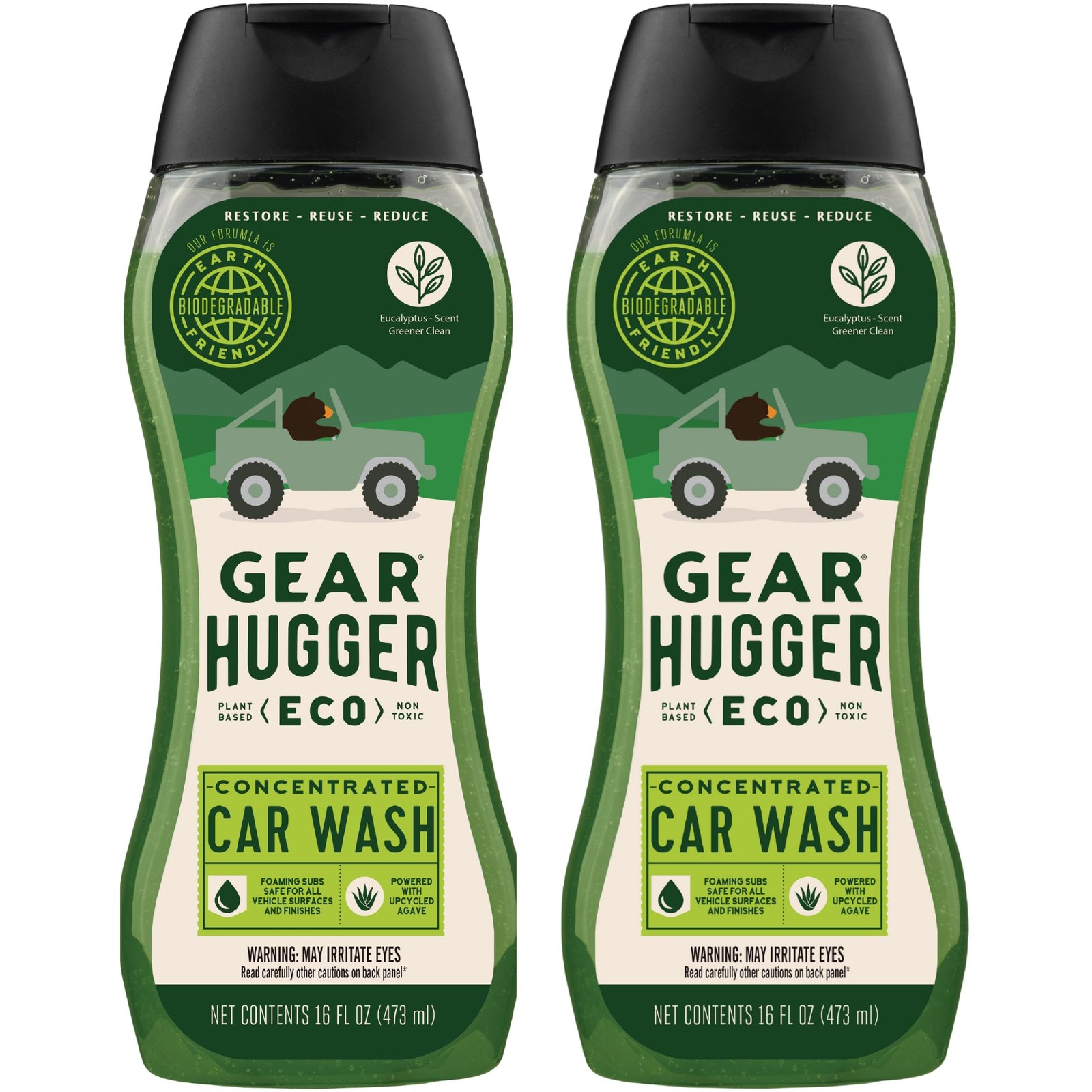 2 PCS 16 oz EcoFriendly Biodegradable Car Wash Soap Natural Eucalyptus